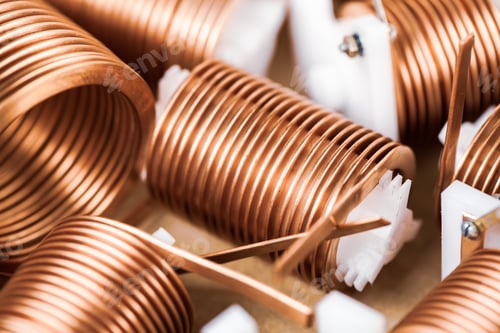 Preview: Close-up a lot of twisted flat copper wires