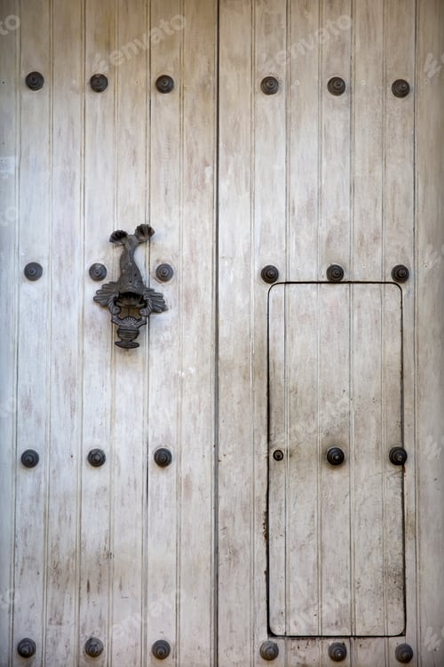Preview: Historic fish door knocker in Cartagena, Colombia