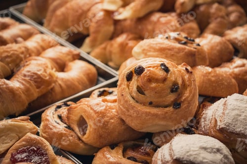 Preview: Closeup shot of delicious freshly baked desserts