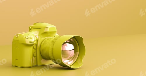 Preview: Professional digital camera in one color modern style