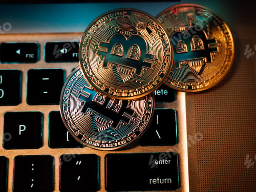 Preview: cryptocurrency and stock market business concept