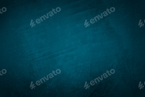 Preview: Vintage grunge blue concrete texture studio wall background with vignette.