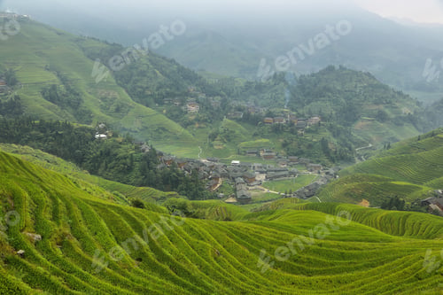 Preview: Views of green Longji terraced fields and Dazhai village