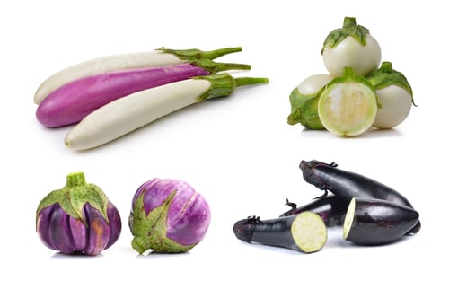 Preview: eggplant on white background