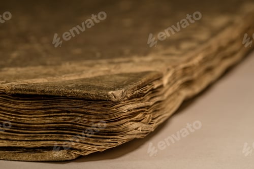 Preview: Closeup macro shot of an antique book