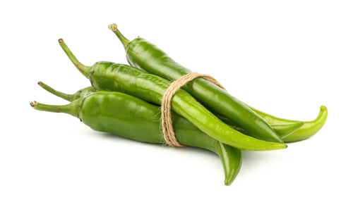 Preview: Bunch of jalapeno hot chili peppers on white