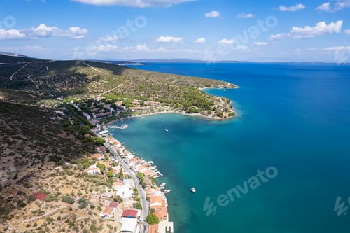 Preview: Drone view of Balikliova, Urla izmir. Turkey