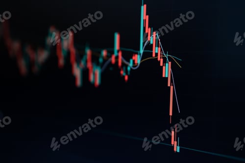 Preview: Bitcoin and Cryptocurrency stock market exchange candlestick chart
