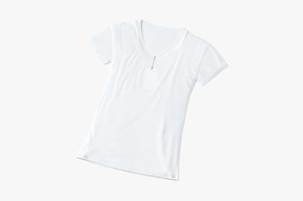 Preview: White V-Neck T-Shirt with Tag