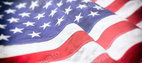 Preview: USA flag, US of America sign symbol background, closeup view
