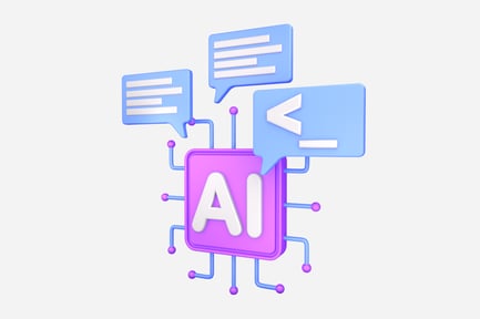 Preview: AI Prompt Bubble 3D Illustration