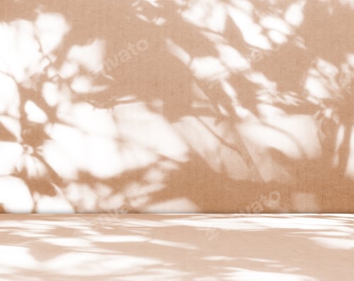 Preview: Brown background wall floor with shadow flower