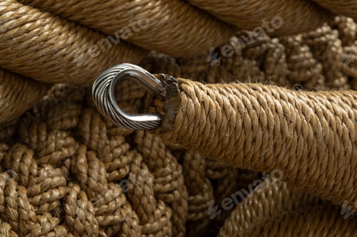 Preview: New knotted rope close up full frame