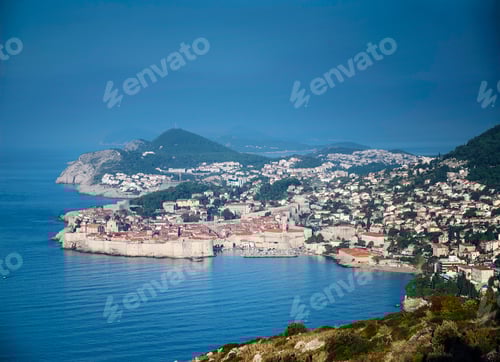 Preview: dubrovnik old town view and coast in croatia