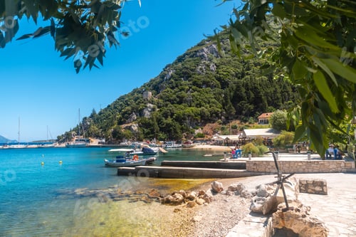 Preview: Small picturesque fishing village of Frikes on Ithaki or Ithaca island, Ionian sea, Greece