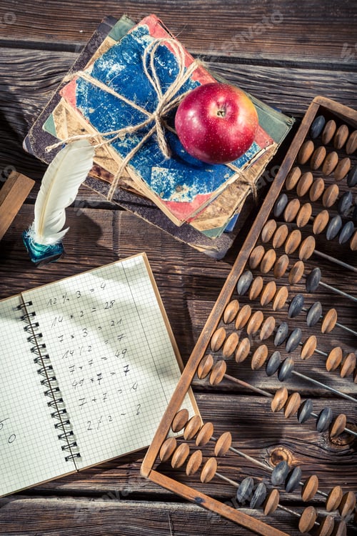 Preview: Mathematics notes on the school desk