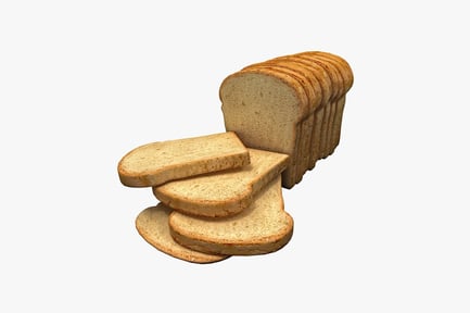 Preview: Sliced loaf of bread in scattered arrangement