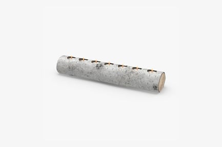 Preview: Birch Log Candle Holder - Lit