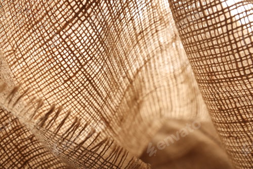 Preview: Texture of natural burlap fabric as background, closeup