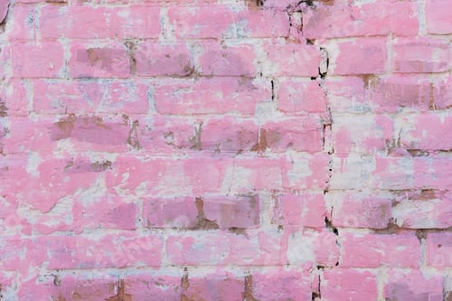 Preview: old pink brick wall background, full frame view