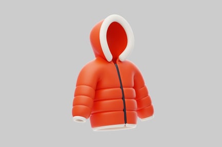 Preview: Padded winter jacket with hood