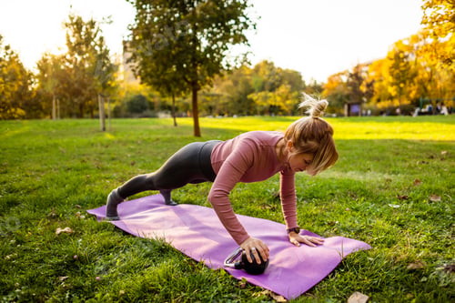 Preview: Exercising in park