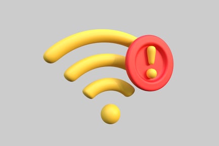 Preview: Cartoon wi-fi alert symbol