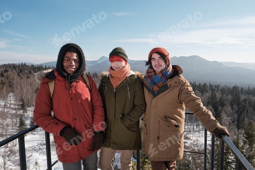 Preview: Three Friends On Mountain Top