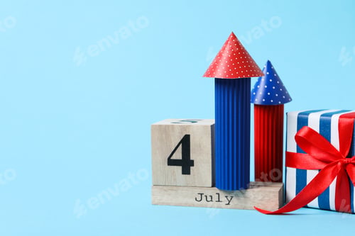 Preview: Composition for 4 july, Independence Day of USA, space for text