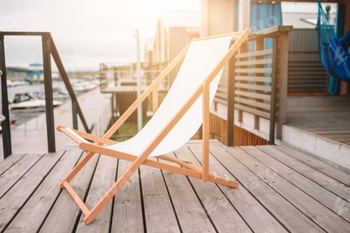 Preview: Summer balcony with chair for relax and enjoy the view