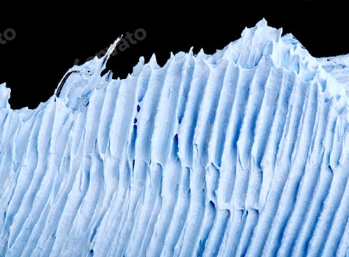 Preview: Structural Plaster Blue On A Black Background. White Cream. Paint Smear. Plasticine