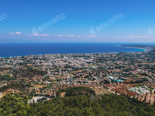 Preview: Beautiful view of the sea from the village of Filerimos.