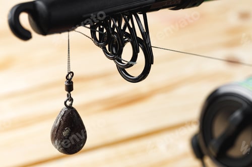 Preview: Fishing Pole with Weight Close Up Still Life