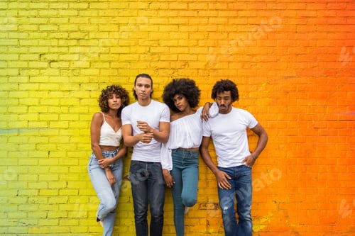 Preview: Group of afroamerican friends meeting in New York