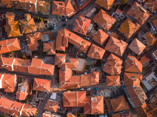 Preview: Aerial view of Nesebar, ancient city on the Black Sea coast of Bulgaria.