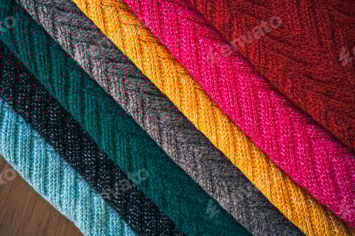 Preview: Colorful Fabric Texture Background in Diagonal Pattern