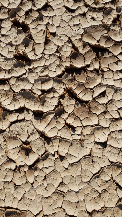 Preview: Close-up of an aged ground with a rough, cracked surface