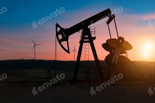 Preview: pump jack silhouette