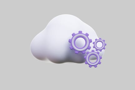 Preview: White cloud with purple gears