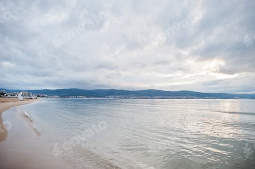 Preview: Sunny Beach on Black Sea in Bulgaria. Summer vacation travel holiday.