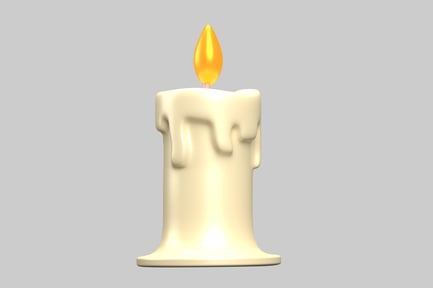 Preview: Candle with yellow flame