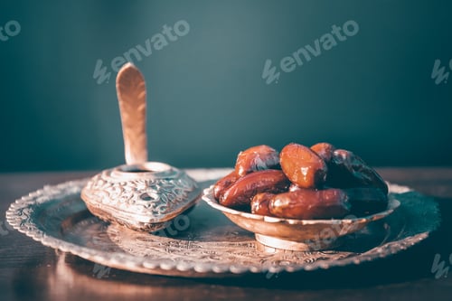 Preview: Ramadan kareem background with Quaran, censer and dates.