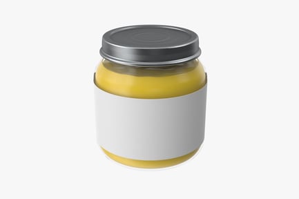 Preview: Jarred Puree: Glass Container with Metal Lid