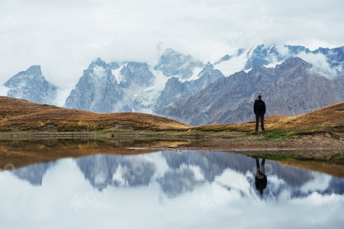 Preview: Landscape on mountain lake Koruldi