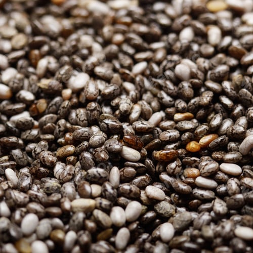 Preview: Natural raw healthy organic Chia seeds closeup