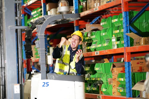 Preview: Warehouse Industrial supply chain and Logistics Companies inside. Warehouse workers checking the inv
