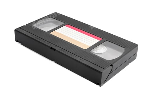 Preview: VHS cassette on white background