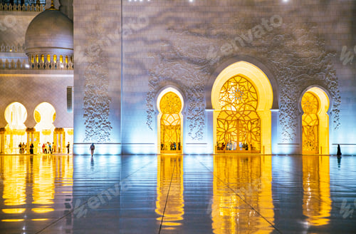 Preview: detail of Sheikh Zayed Grand Mosque in Abu Dhabi United Arab Emirates