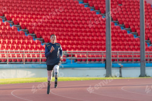 Preview: Athletes with disabilities who utilize running blades for short distances.