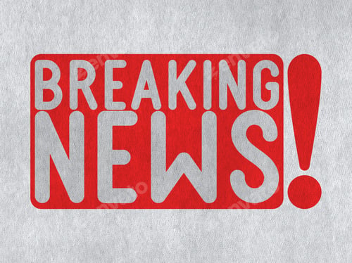 Preview: Breaking news icon on grey textured background